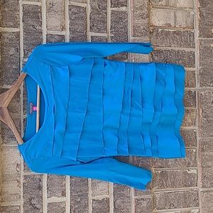 Vince Camuto Blue Soft Top Size Petite Medium PM